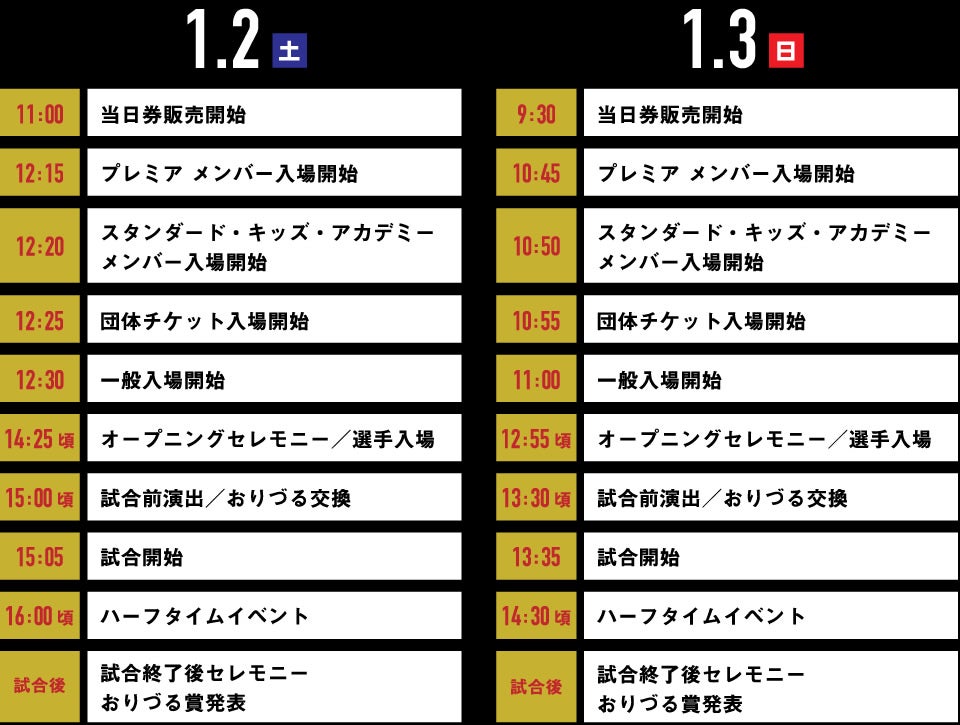 タイムスケジュール
