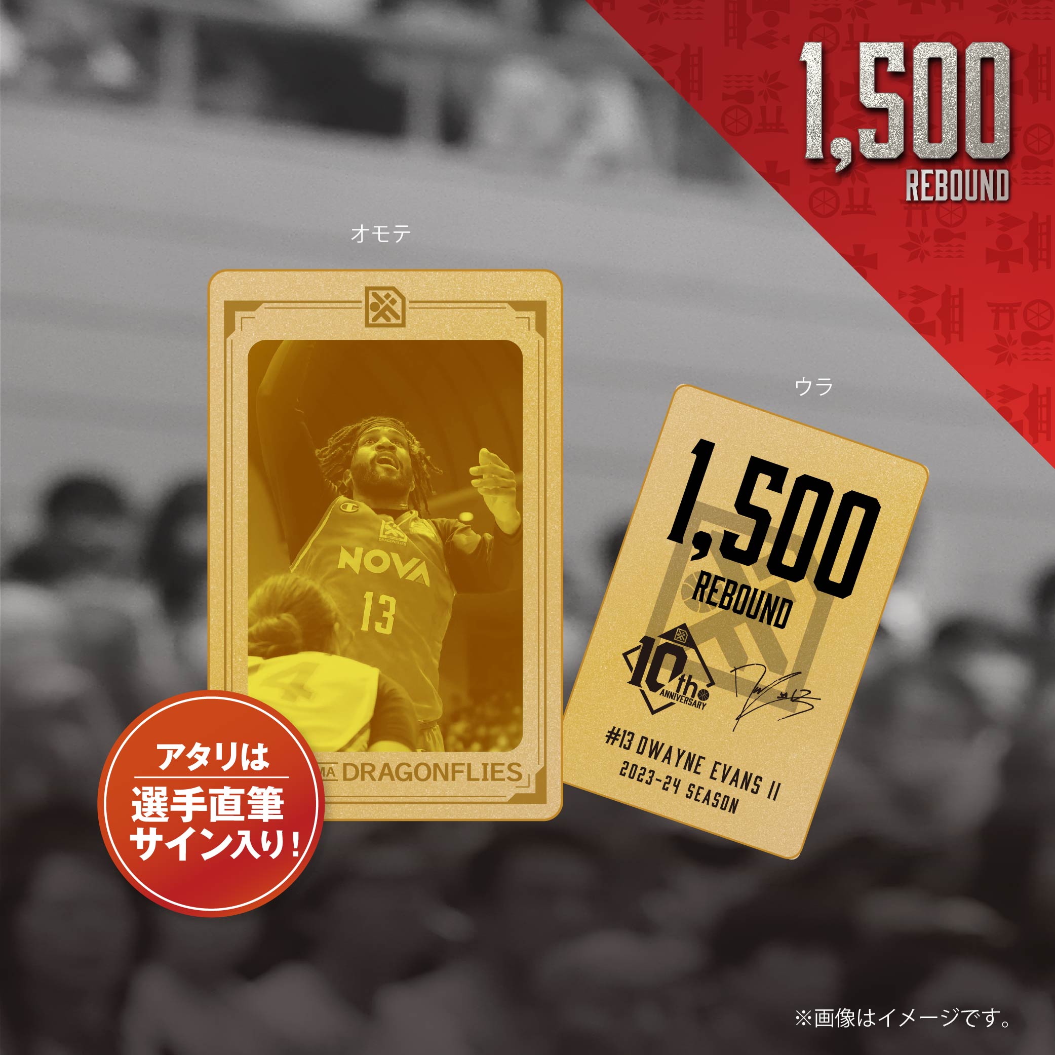 オンライン限定販売】ドウェイン・エバンス選手1500リバウンド