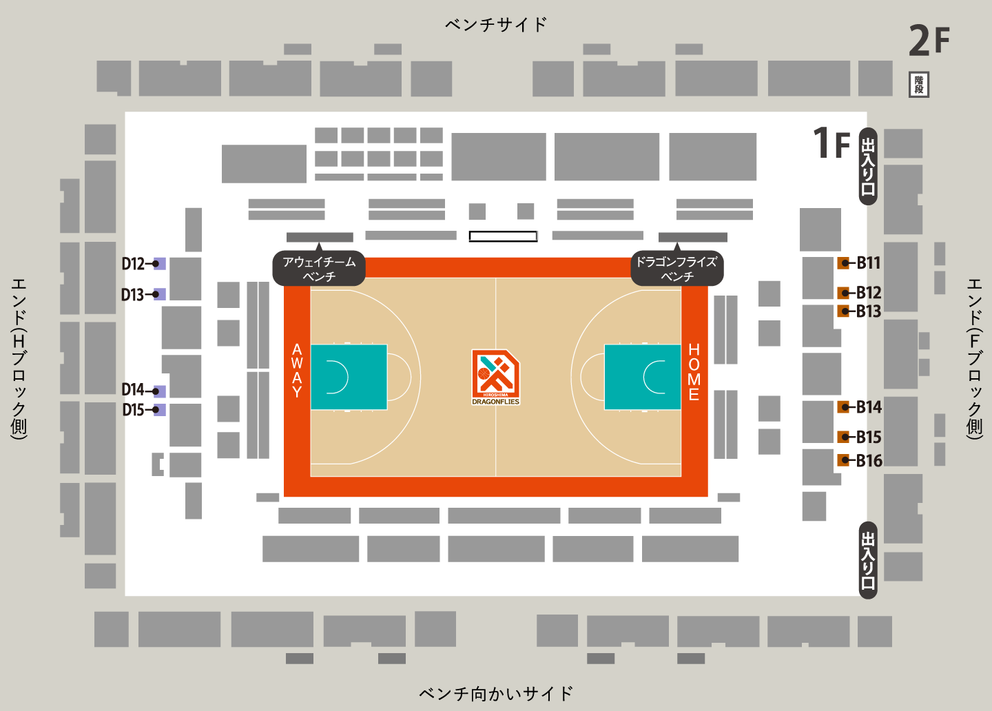 HOME/AWAYゴール裏BOX(4人席)