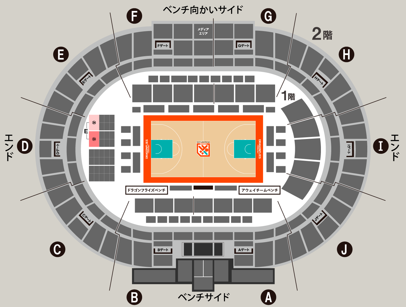 1階ベンチサイド