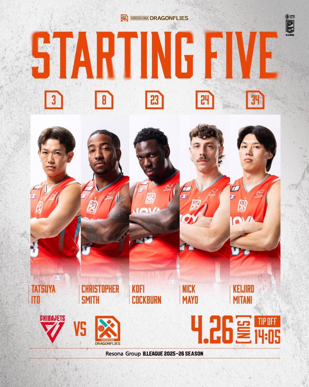 試合結果】4/26(日) りそなグループ B.LEAGUE 2025-26シーズン 第35節