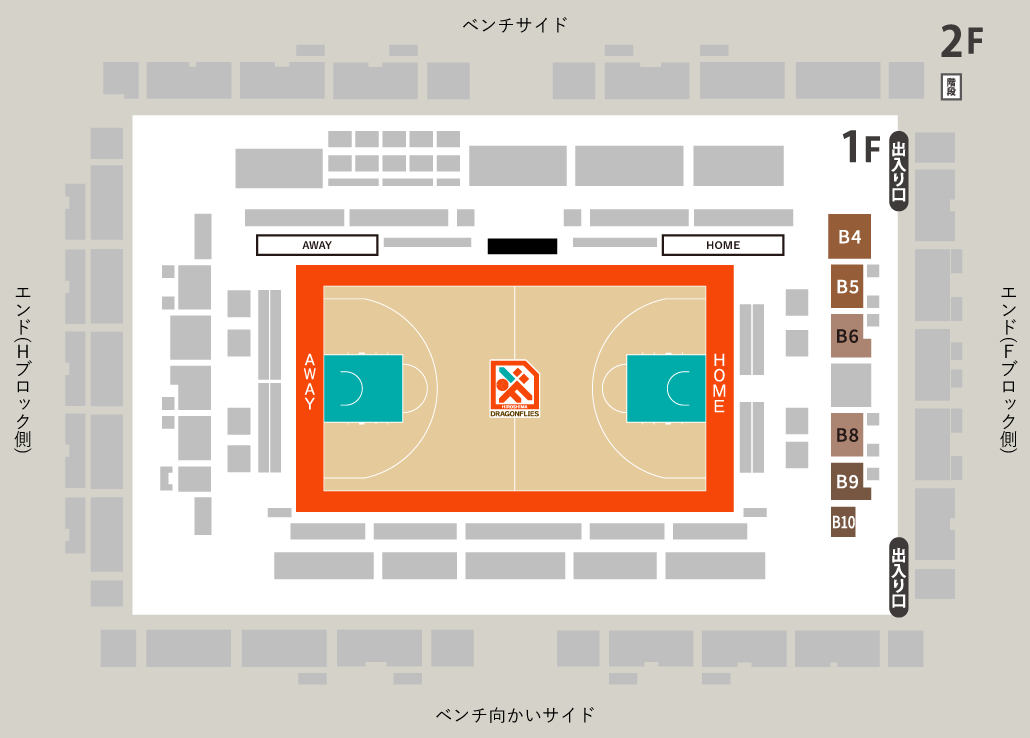 1階エンド(Bブロック側)